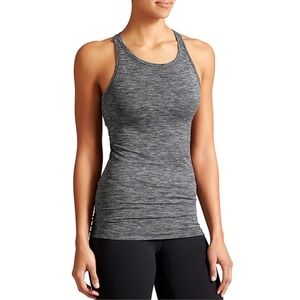 Athleta Renew Racerback Tank Medium Gray Heather Athletic Top Yoga Pilates EUC